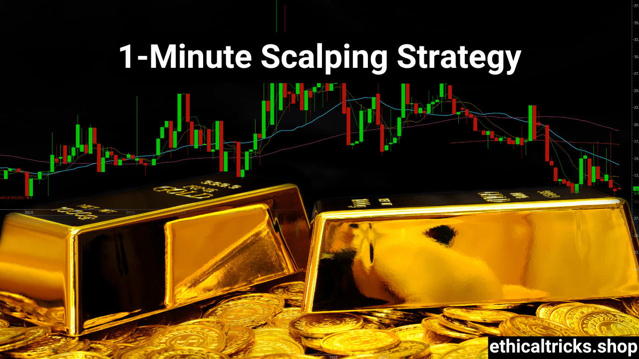 A trader using technical indicators on a 1-minute trading chart for scalping strategies.
